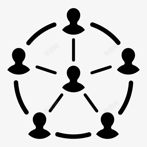 团队工作连接组图标svg_新图网 https://ixintu.com 共享 团队工作 图形 图表 层次结构 组 连接 链接 饼图和示意图