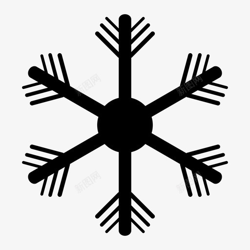 雪花水晶冰图标svg_新图网 https://ixintu.com 冬天 冰 季节 水晶 雪花
