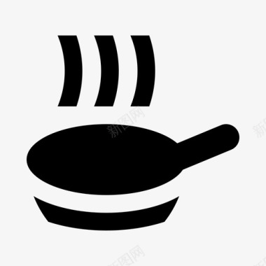 平底锅厨师热锅图标图标