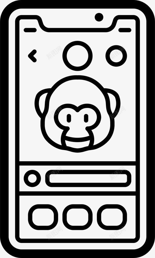 面部表情符号苹果iphone图标svg_新图网 https://ixintu.com iphone 智能手机 智能手机轮廓 苹果 面部表情符号