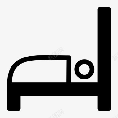 床旅馆睡觉图标图标
