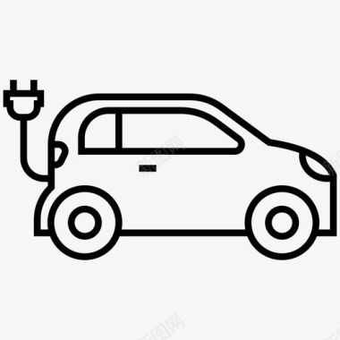 电动汽车清洁能源生态图标图标