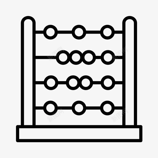 算盘计数教育图标svg_新图网 https://ixintu.com 学习 学校 教育 数学 算盘 计数