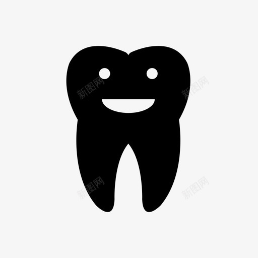 牙齿干净人图标svg_新图网 https://ixintu.com 人 医学 干净 微笑 牙齿