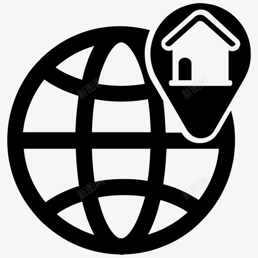 全球定位系统地址方向图标svg_新图网 https://ixintu.com 位置 全球化 全球定位系统 地图针 地址 房地产设置2 方向