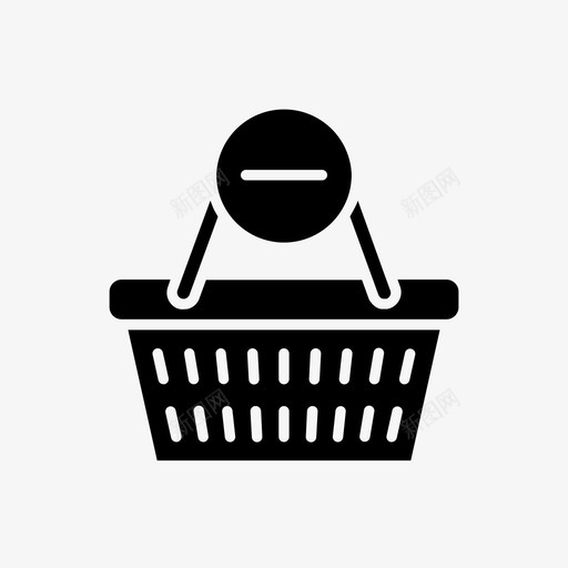从篮子中移除电子商务产品图标svg_新图网 https://ixintu.com 产品 从篮子中移除 商店 电子商务