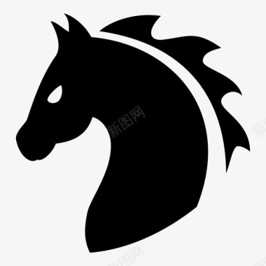 马动物马骑士图标图标