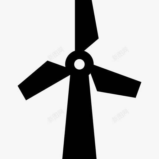 风力涡轮机能源可再生能源图标svg_新图网 https://ixintu.com 可再生能源 能源 风力发电 风力涡轮机