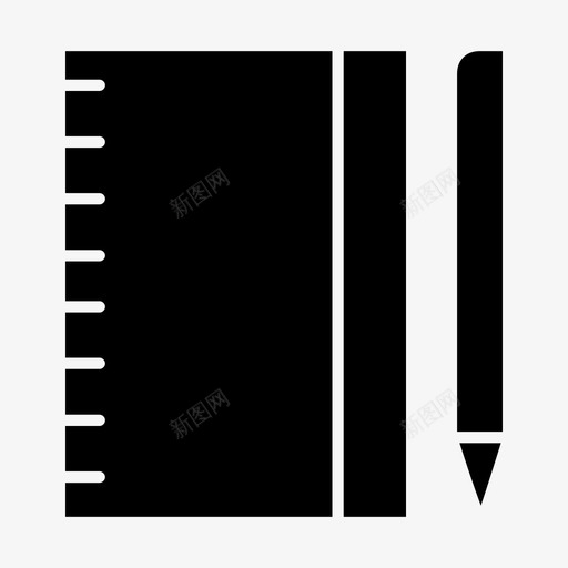 书和铅笔教育学校图标svg_新图网 https://ixintu.com 书和铅笔 学校 工作手册 教育