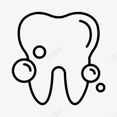 牙齿清洁牙齿牙科图标图标