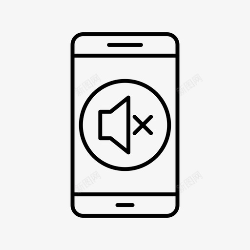 静音应用程序移动图标svg_新图网 https://ixintu.com 应用程序 移动 移动应用程序 静音