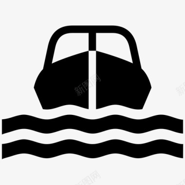 船渡船摩托艇图标图标