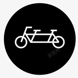 卡通双人自行车自行车双人自行车图标高清图片