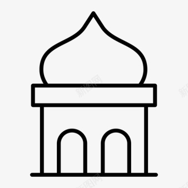 清真寺文化伊斯兰教图标图标