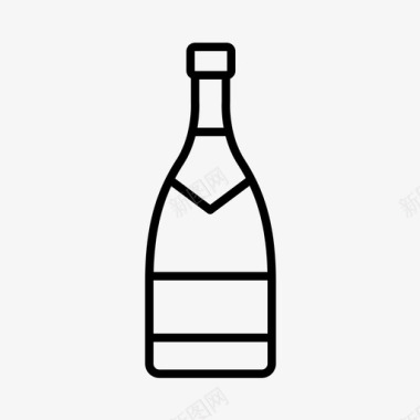香槟瓶子饮料图标图标