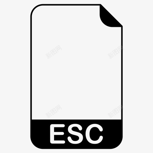esc文件文件扩展名文件格式图标svg_新图网 https://ixintu.com esc文件 文件扩展名 文件格式 文件类型