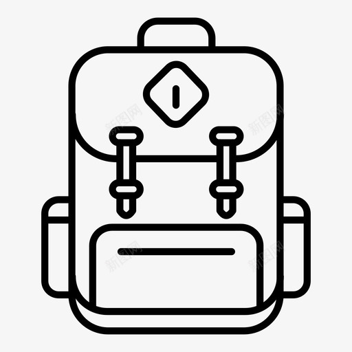 背包冒险包图标svg_新图网 https://ixintu.com 假日 冒险 包 旅游 旅行 线路 背包
