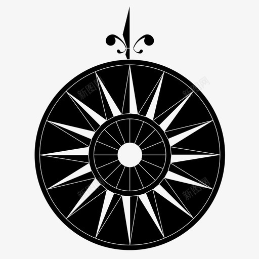 北地图导航图标svg_新图网 https://ixintu.com 位置 北 北导航位置 北箭头 地图 导航 点