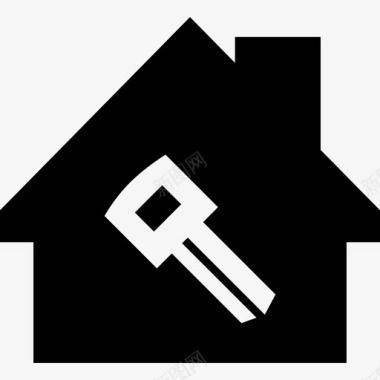 房子钥匙房子财产图标图标