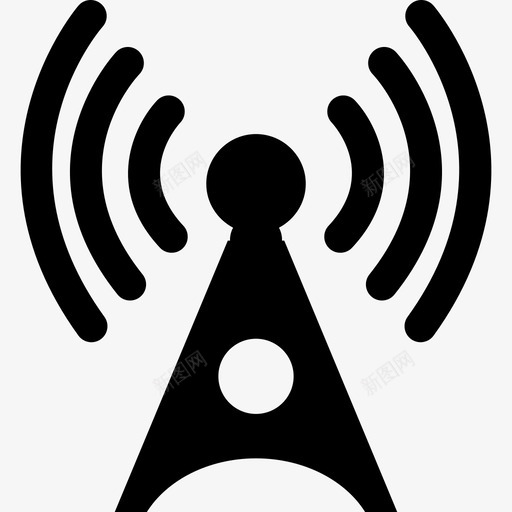 wifi天线收音机信号图标svg_新图网 https://ixintu.com 112233 wifi天线 信号 收音机