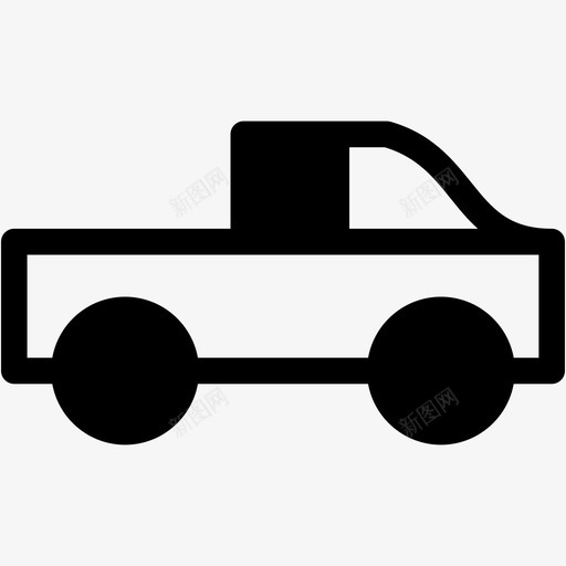 皮卡汽车卡车图标svg_新图网 https://ixintu.com 卡车 汽车 皮卡 运输填充