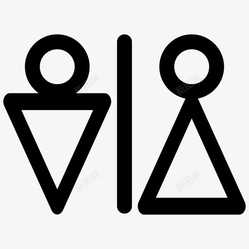 厕所标志酥皮图标svg_新图网 https://ixintu.com 厕所标志 酥皮