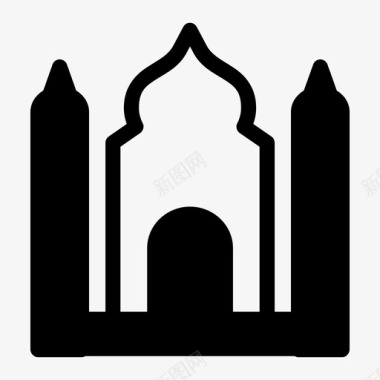 清真寺文化纪念碑图标图标