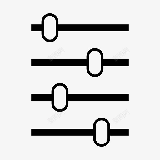 均衡器混音器音乐图标svg_新图网 https://ixintu.com 均衡器 声音 混音器 调谐器 音乐