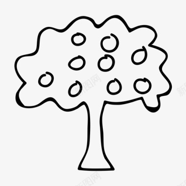 树果树花园图标图标