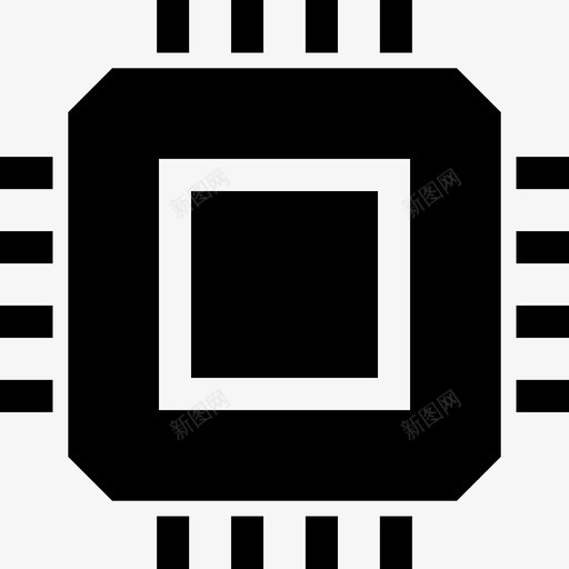 处理器cpu芯片芯片组图标svg_新图网 https://ixintu.com 处理器cpu 微芯片 芯片 芯片组 计算机硬件