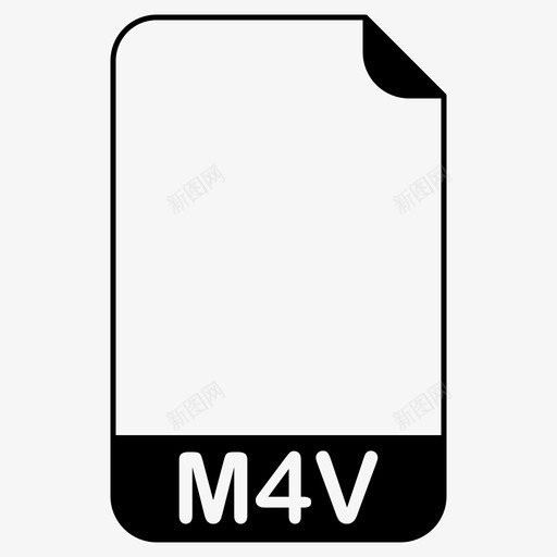 m4v文件文件扩展名文件格式图标svg_新图网 https://ixintu.com itunes视频文件 m4v文件 文件扩展名 文件格式 文件类型