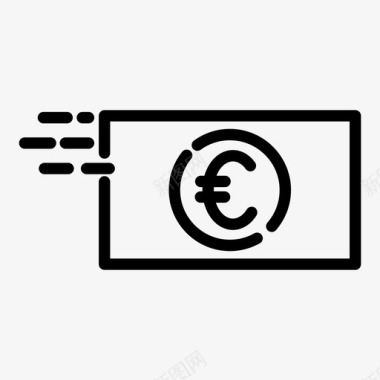 收款货币欧元图标图标