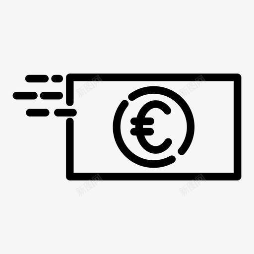 收款货币欧元图标svg_新图网 https://ixintu.com 付款 收款 欧元 货币 货币pt2