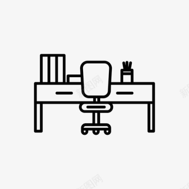 书桌椅子教育图标图标