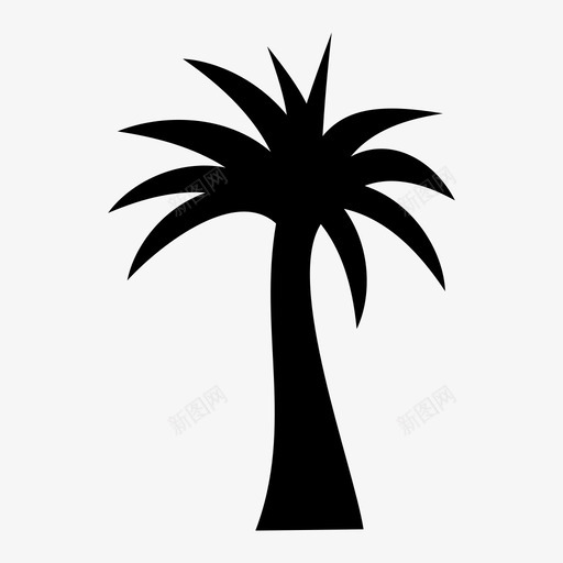 棕榈树树图标svg_新图网 https://ixintu.com 树 棕榈树