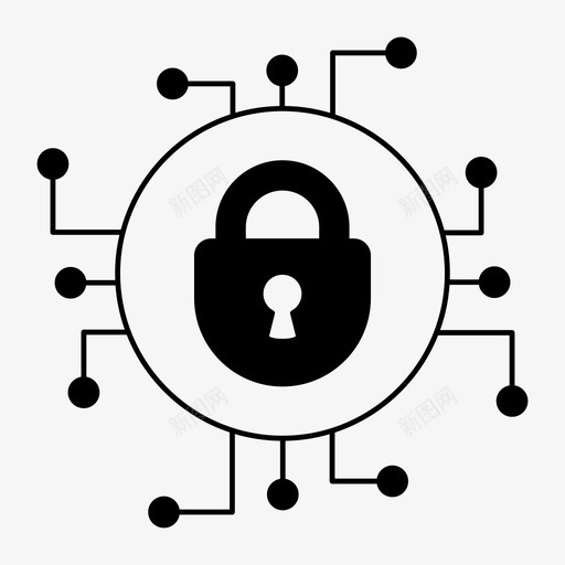 网络安全加密网络保护图标svg_新图网 https://ixintu.com 加密 网络保护 网络安全 网络安全网络保护