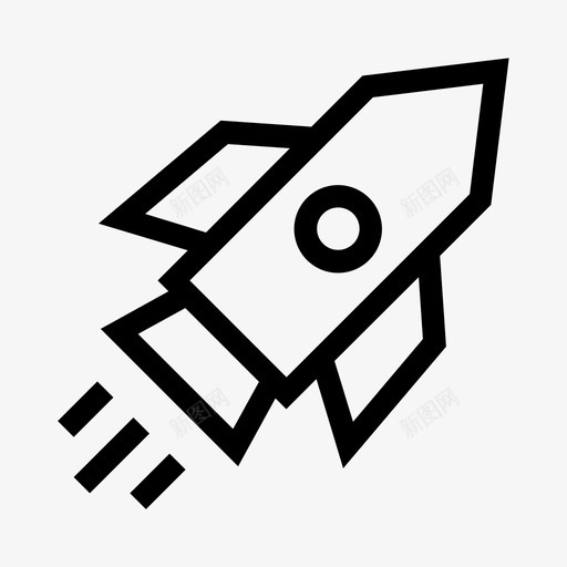 火箭发射启动图标svg_新图网 https://ixintu.com 发射 启动 火箭