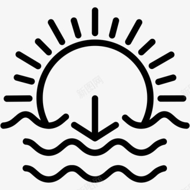 日落升起天气图标图标