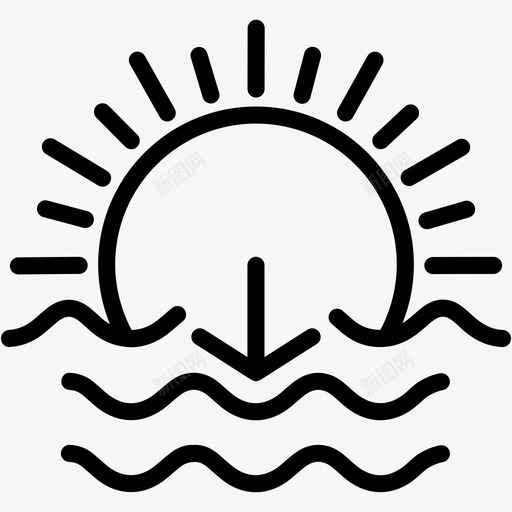 日落升起天气图标svg_新图网 https://ixintu.com 升起 天气 天气7 日落