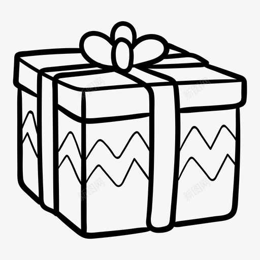 礼物盒子丝带图标svg_新图网 https://ixintu.com 丝带 盒子 礼物