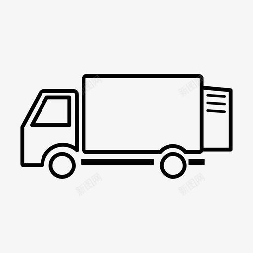 送货车运输卡车图标svg_新图网 https://ixintu.com 卡车 箱子 车辆 运输 送货车