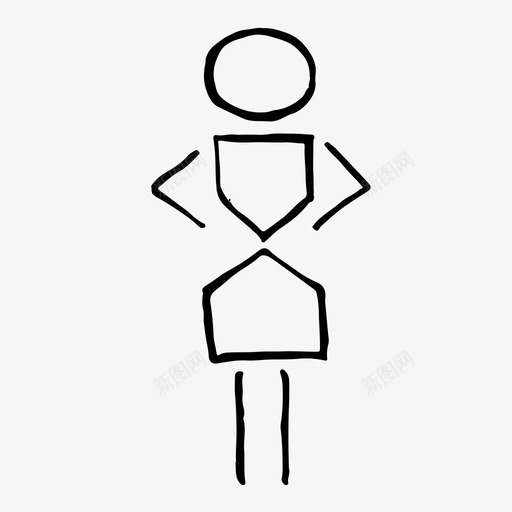 女人身材人图标svg_新图网 https://ixintu.com 人 女人 棒状身材 粗略的图标 身材