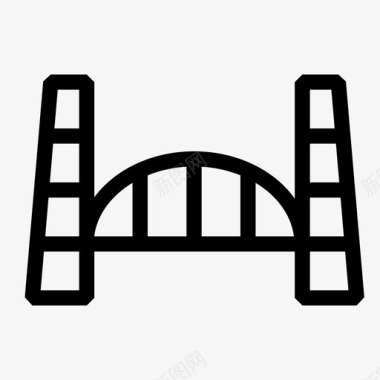 西北太平洋工业区霍桑桥大桥图标图标