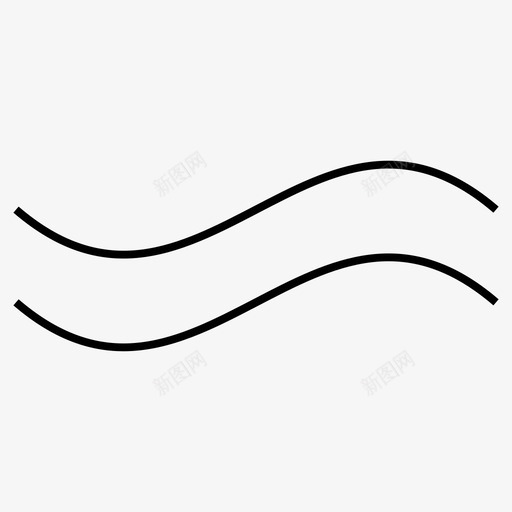 波浪形装饰线图标svg_新图网 https://ixintu.com 波浪形装饰线