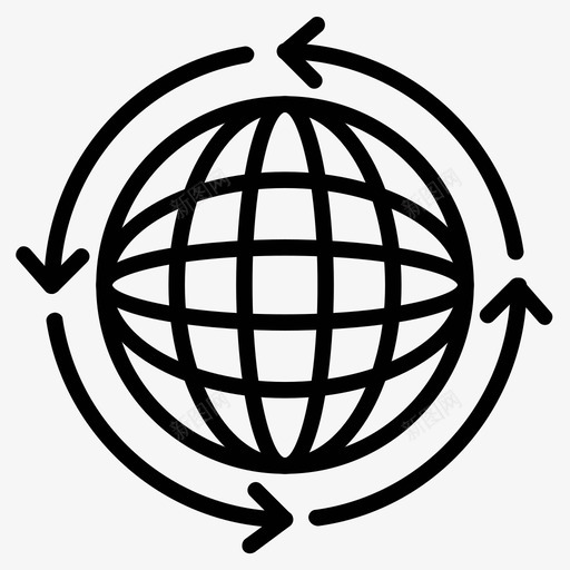 全球同步数字世界全球化图标svg_新图网 https://ixintu.com 全球化 全球同步 国际化 工业和建筑线图标集 数字世界