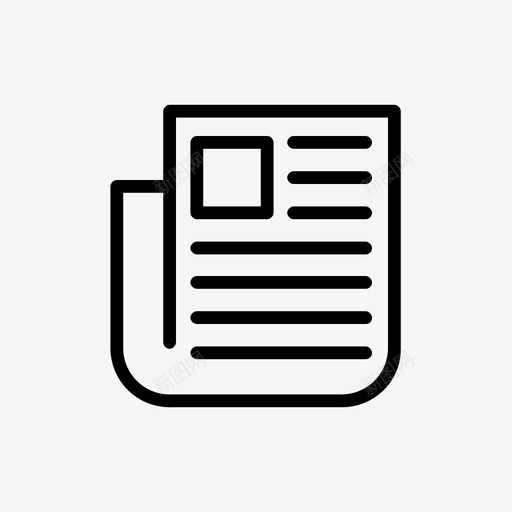 报纸响应用户界面图标svg_新图网 https://ixintu.com 响应 基本用户界面 报纸 用户界面 网络