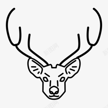 鹿动物森林图标图标