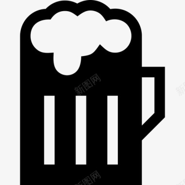 啤酒杯酒精酒吧图标图标