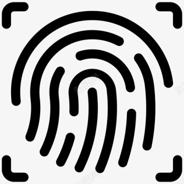 指纹扫描指纹识别指纹扫描仪图标图标