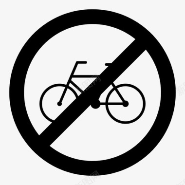 禁止自行车自行车禁止图标图标